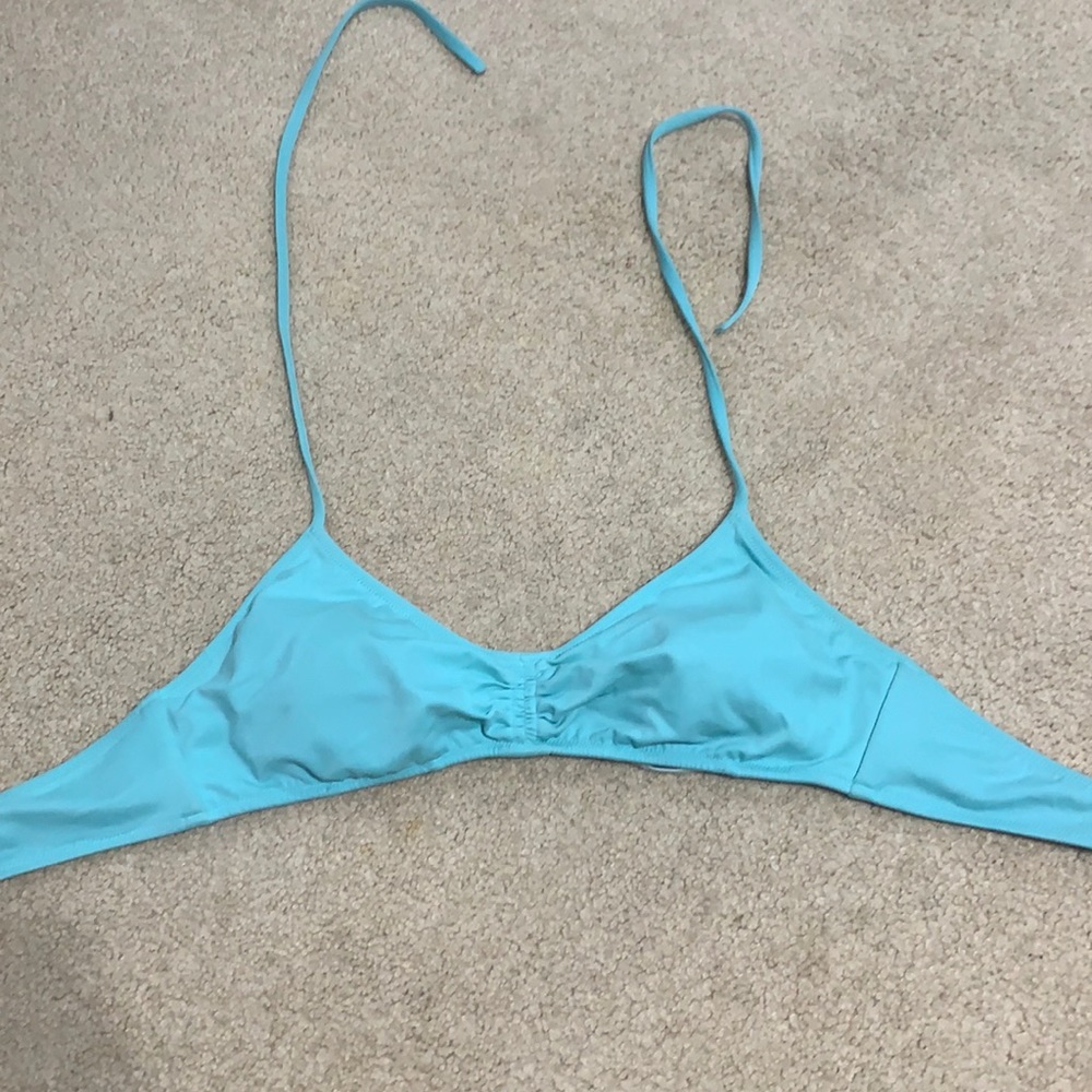 Victoria’s Secret Blue Tie around Neck Bikini Top
